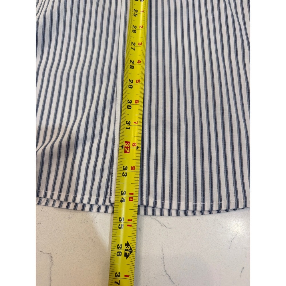 Wrangler Mens Blue Striped Western Snap Shirt XXL Long Sleeve Pearl Snap Yoke - Picture 7 of 8